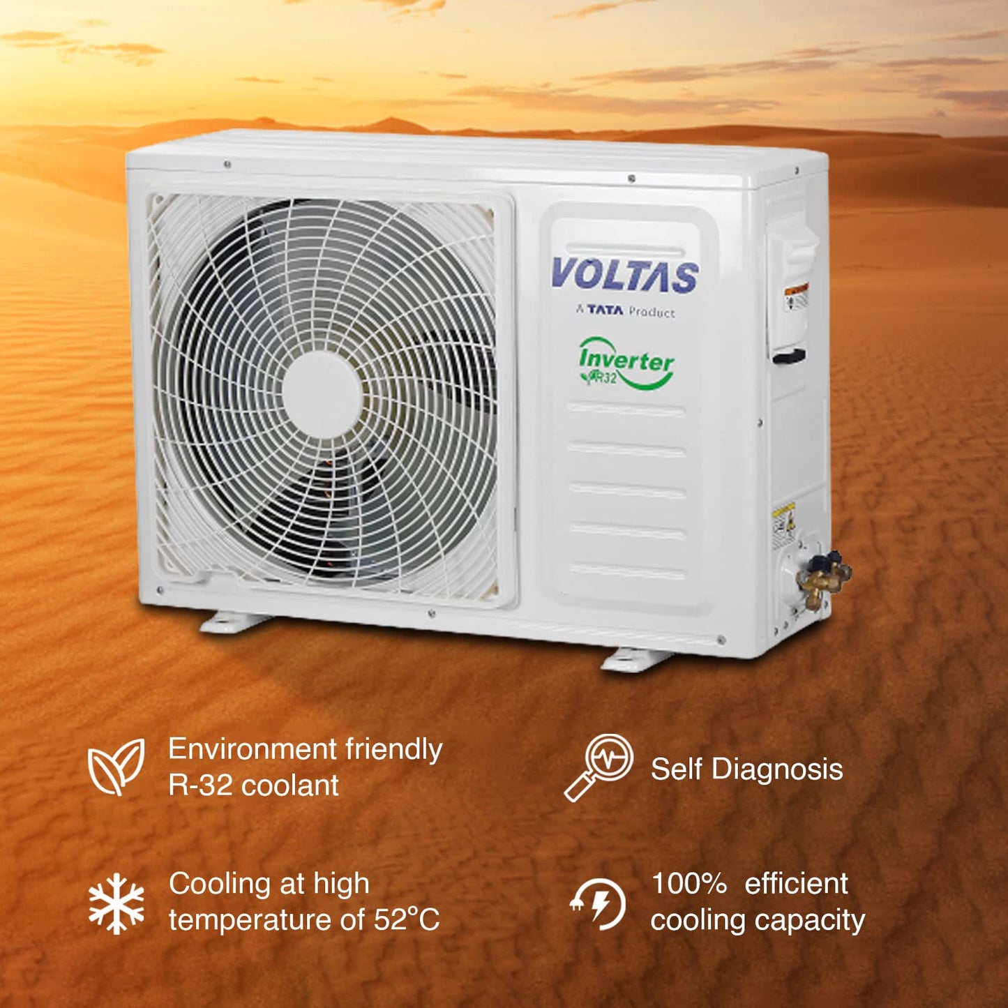 Voltas 123 Vectra Elegant 1 Ton 3 Star Fixed Speed Split AC | Copper Condenser | Turbo Cooling | R32 | Suraj Electronics Delhi NCR