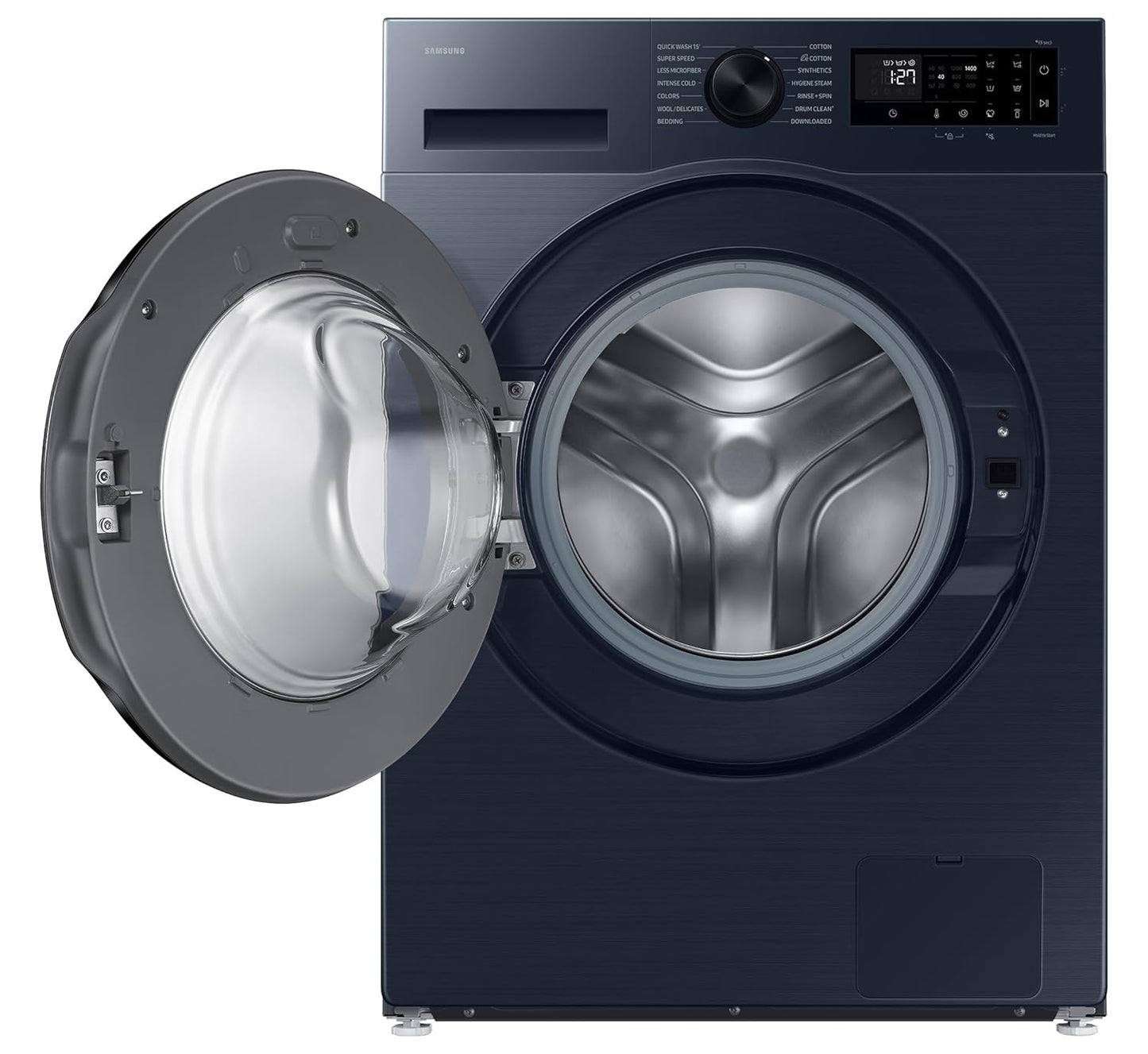 Samsung WW90DG5U24ASTL 9 Kg 5 Star Wi-Fi Enabled Front Load Washing Machine with Super Speed, Hygiene Steam, Inverter Motor & Inbuilt Heater (Navy, 2025 Model)