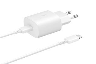 Samsung 25W C TO C Super Fast Charging Travel Adapter for Cellular Phones - White