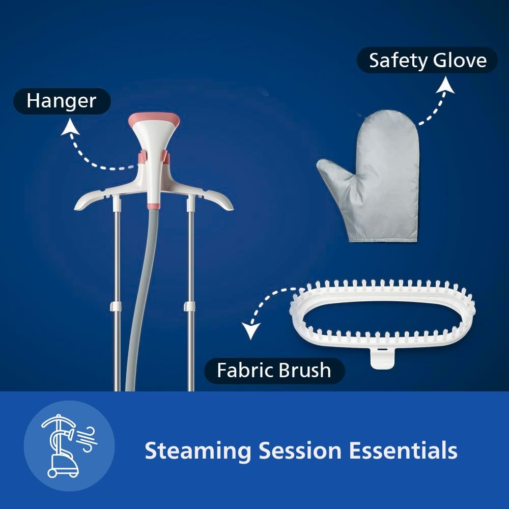 Philips STE1020/40 Standing Garment Steamer | 1800W | 1.8L Tank | 36g/min Steam | No Burns Guaranteed | 2-Year Warranty | Suraj Electronics  &nbsp;