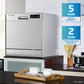 Voltas Beko DT8S 8 Place Settings Table Top Dishwasher (Silver) | Inbuilt Heater | 6 Wash Programs | Suraj Electronics Delhi NCR