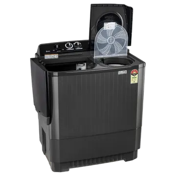 LG P8535SLMZ 8.5 Kg 5 Star Semi Automatic Top Load Washing Machine | Roller Jet Pulsator | Soak & Wind Jet Dry | 1400 RPM | Rat Away | Full Black