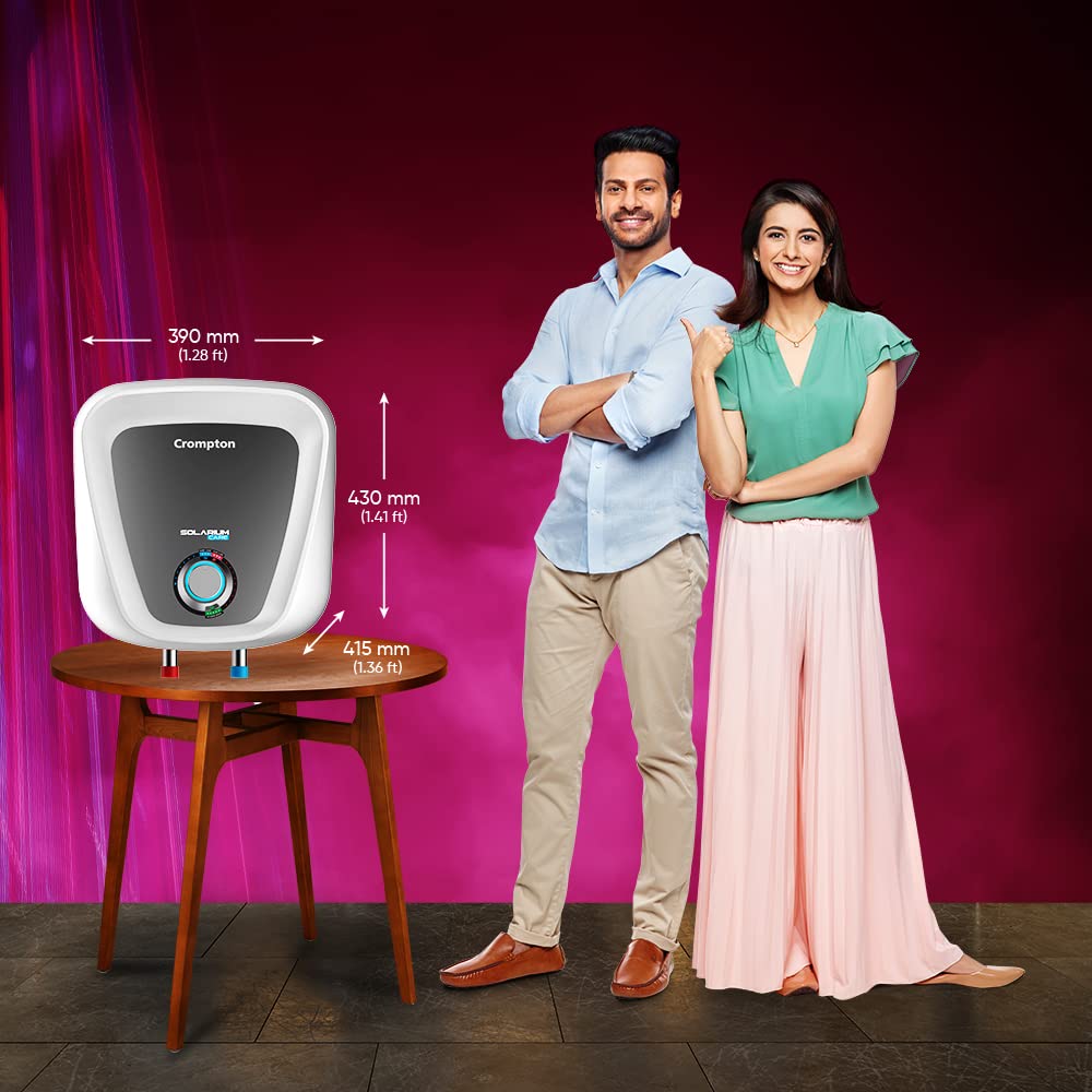 Crompton Solarium Care 25L 5 Star Storage Water Heater | Glassline Coated Tank | Rust-Proof Plastic Body | 3-Level Safety | Suraj Electronics Delhi NCR