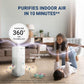 Eureka Forbes Smart Air Purifier 355 Smart | Covers upto 480 Sq. Ft. | Removes 99.97% Impurities in 10-Mins | True Hepa H13 | WiFi Enabled | 4-Stage Filtration | Plasma Positive+Negative Ion | Surround 360°