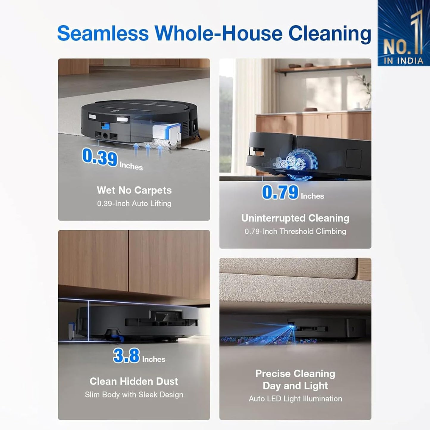 Ecovacs DEEBOT T80 Omni 2-in-1 Robot Vacuum &amp; Mop | 18000 Pa Suction, AI ReMop 2.0, Self-Emptying &amp; Hot Air Drying | Suraj Electronics Delhi NCR