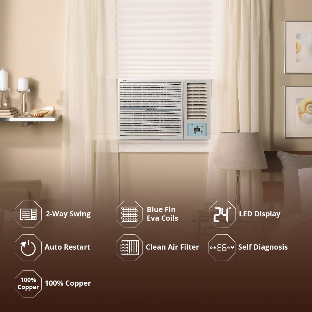 Lloyd 1.5 Ton 3 Star Window AC (GLW18C3YWSEW) | 100% Copper, R32 Refrigerant, Blue Fin Coils | Fast Cooling @48°C | Buy Online at Suraj Electronics