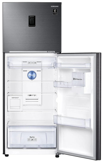 Samsung RT42C5C52BS/HL 376L 2 Star Inverter Frost-Free Convertible 5 In 1 Curd Maestro Double Door Refrigerator (Black Inox)