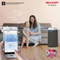 SHARP FX-J80M-H Wi-Fi Air Purifier – Plasmacluster Technology, HEPA H14 Filter, Carbon Filter, Covers 680 Sq. Ft., Portable & Sleep Mode