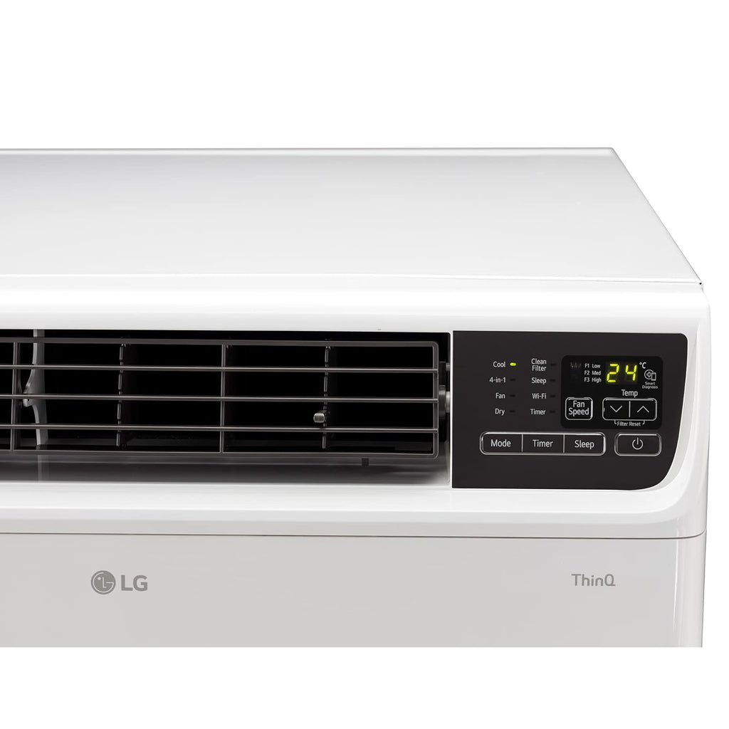 LG UW-Q24WWYA 2 Ton 4 Star Wi-Fi DUAL Inverter Window AC (Copper, Convertible 4-in-1 cooling, 4 Way Air Swing, HD Filter, 2025 White)