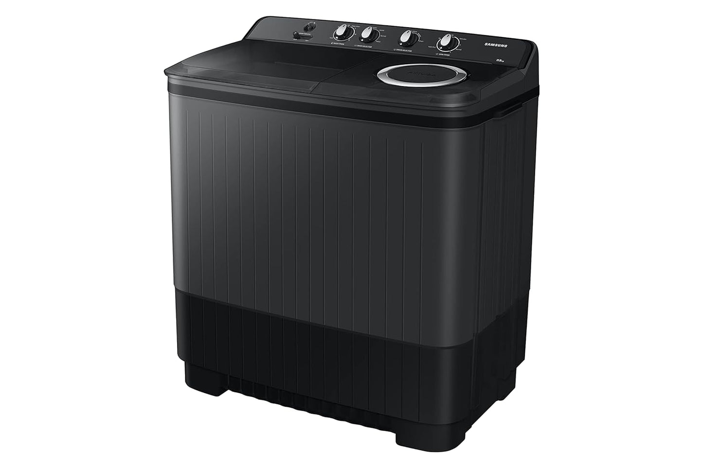 Samsung WT11A4260GD/TL 11.5 Kg Semi-Automatic Top Load Washing Machine – Dark Gray | Hexa Storm Pulsator, 5-Star Energy Rating, Air Turbo Drying & Magic Filter | 2-Year Product & 5-Year Motor Warranty