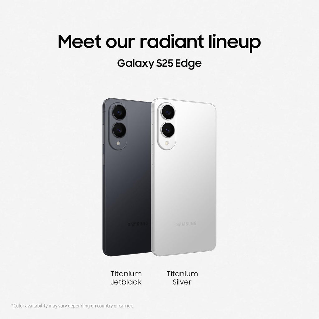 Samsung Galaxy S25 Edge 5G AI Smartphone (Titanium JetBlack, 12GB RAM, 512GB Storage) | Precision Built with Titanium | Ultra-Sleek and Premium with a 200 MP Camera | Snapdragon 8 Elite for Galaxy