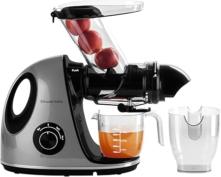 Russell Hobbs RJE150H 150W Cold Press Slow Juicer with 500ml Jug, Wide 79mm Feed Chute, Quiet Operation, Reverse Function & 2-Year Warranty