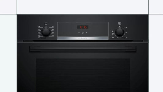 Bosch HBJ534EB0I Built-In Electric Oven – 60L, 60x60 cm, Convection, Black | Series 4 | Touch Control + Rotary Knobs | Made in India