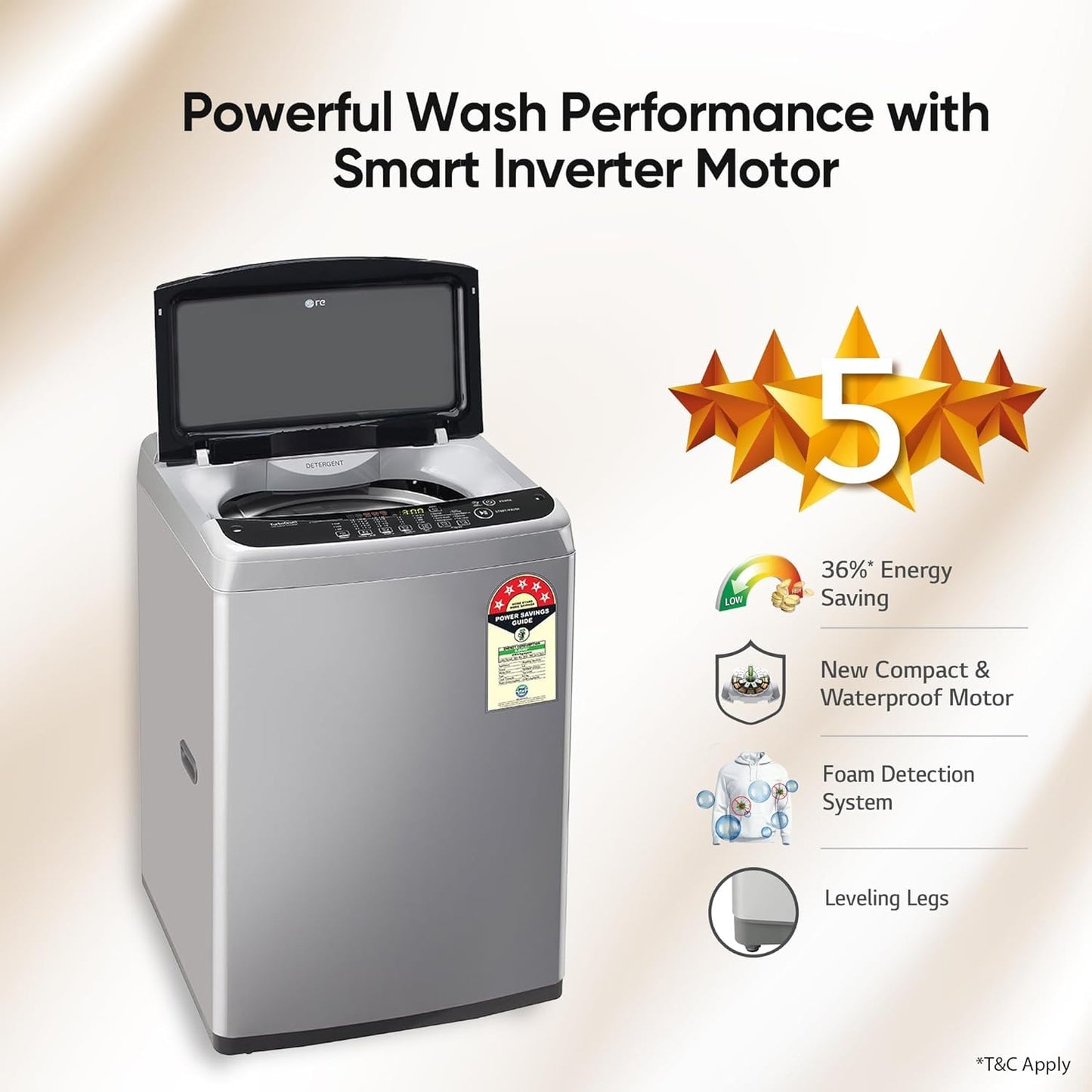 LG T80SPSF1Z 8 Kg 5 Star Smart Inverter TurboDrum Fully Automatic Top Loading Washing Machine ( Punch + 3, Middle Free Silver)