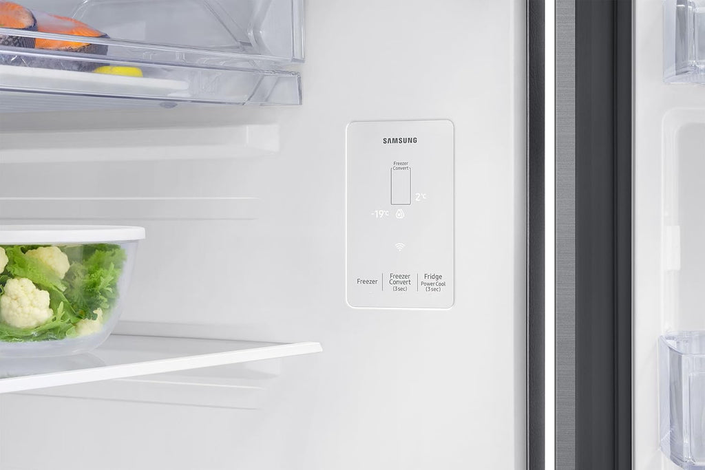 Samsung RT38DG5A2BS8HL 350 L,Convertible 5-in-1, Digital Inverter, Frost Free Double Door, WiFi Enabled Bespoke AI Refrigerator ( Elegant Inox, Silver)