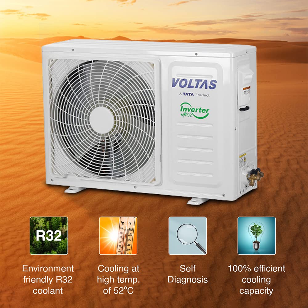 Voltas 245V Venus Plus Heavy Duty 2 Ton 5 Star, Inverter Split AC(Copper, Anti-dust Filter, White)