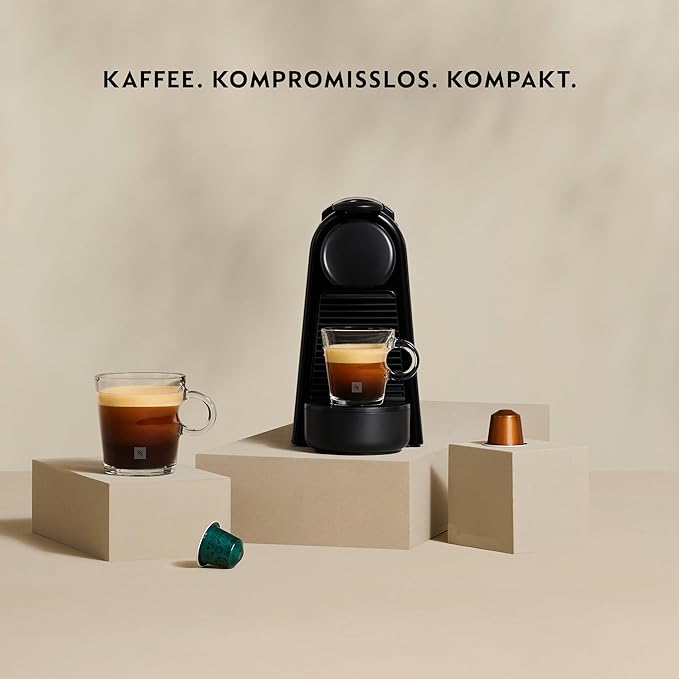 Nespresso Essenza Mini Espresso  Machine by De'Longhi, 1370W, Compact Manual Coffee Maker with Reusable Filter (Black)