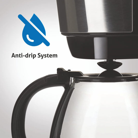 Glen SA9052CM Drip Coffee Maker Machine | Coffee Brewer Machine for Home & Office 750 ML | Anti-drip system 600 W | 6 Cups Drip Coffee Maker  Made of ABS Plastic
