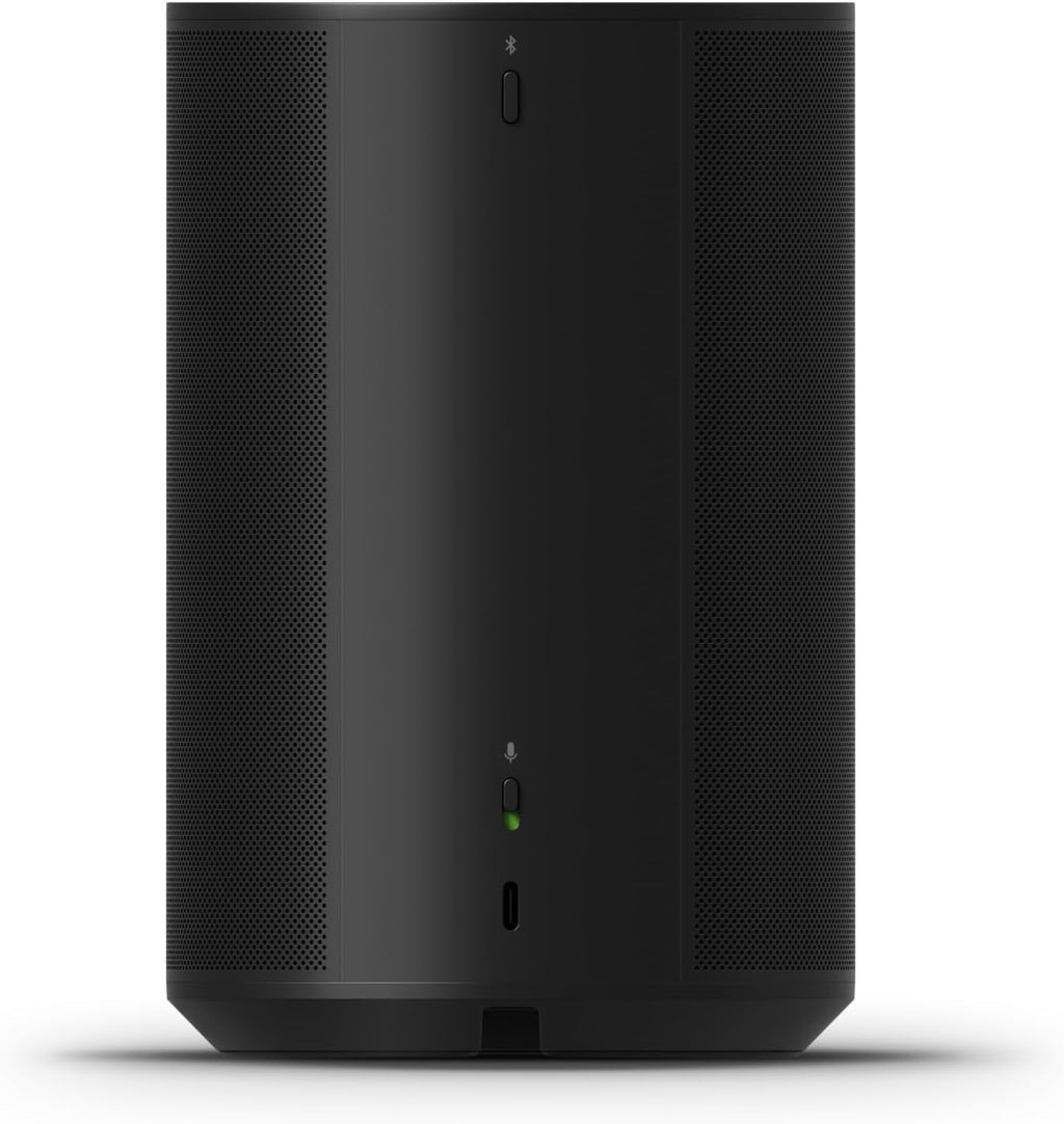 Sonos Era 100 Smart Speaker – Wi-Fi & Bluetooth, Dual Tweeter Stereo, Deep Bass, Trueplay Tuning | Black | 24-Hour Delivery in Delhi NCR