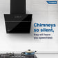 Crompton QuietPro CHD-QPVI60FLE-MBL 60cm Filterless Auto Clean Chimney with Inverter Motor & Gesture Control – 1780 CMH, Black