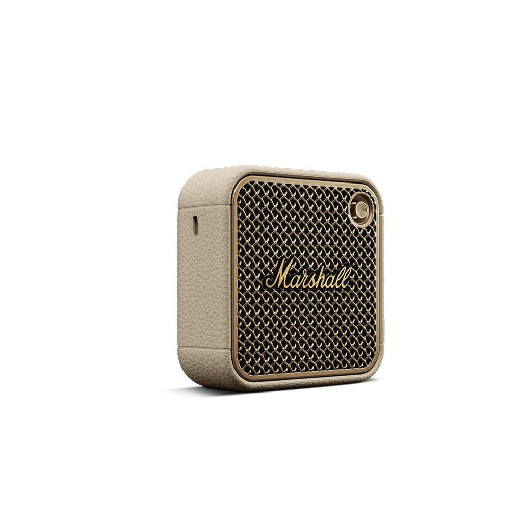 Marshall Willen II Portable Bluetooth Speaker (Cream) – 17+ Hours Playtime, IP67 Dust & Waterproof, Built-in Mic, Strap Mount, Compact Design