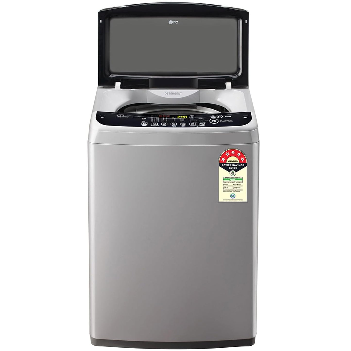 LG T80SPSF1Z 8 Kg 5 Star Smart Inverter TurboDrum Fully Automatic Top Loading Washing Machine ( Punch + 3, Middle Free Silver)