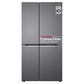 LG GL-B257HDS3 650 L Frost Free Smart Inverter Double Door Side By Side Refrigerator( Dazzle Steel, Convertible)