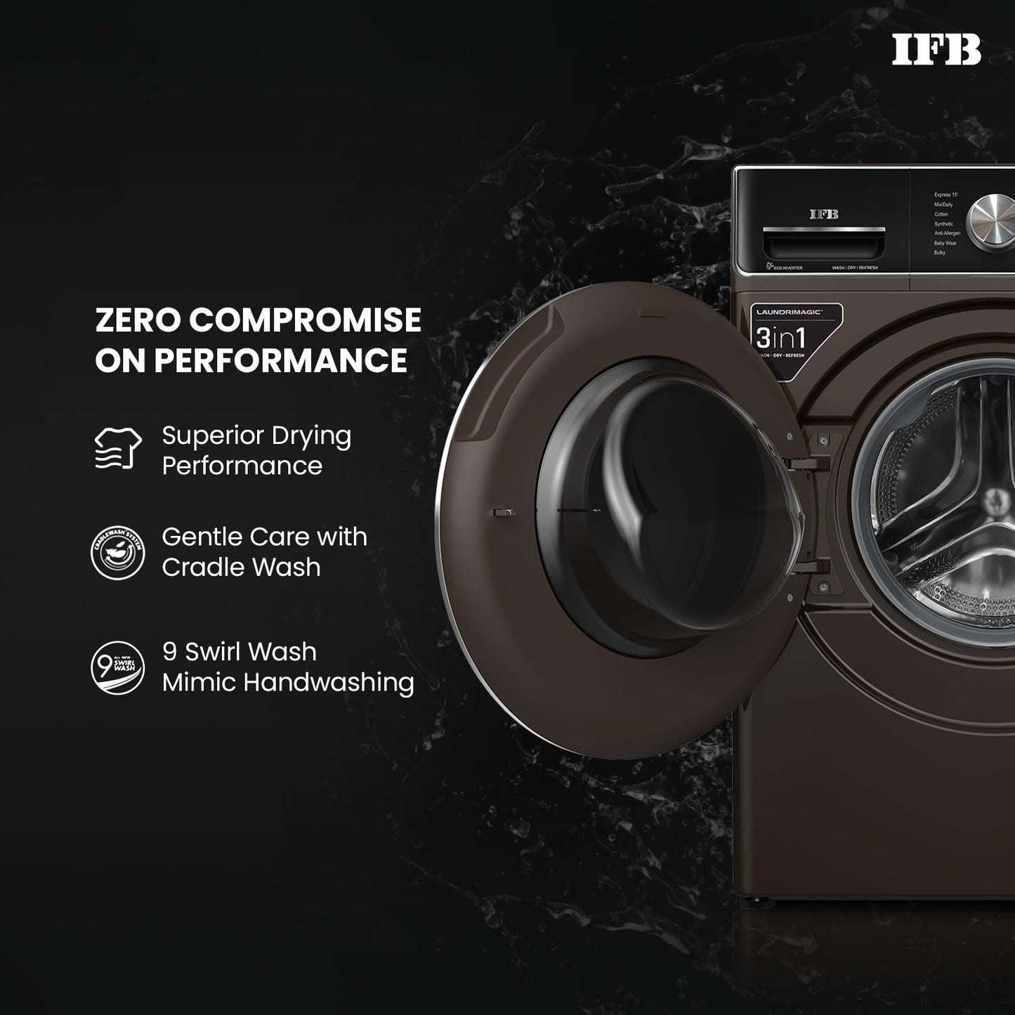 IFB Washer Dryer Executive Plus ZXM 10.0/7.0/3.0kg 5 Star Inverter Fully-Automatic Front Loading Washing Machine