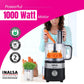 Inalsa Inox 1000 Pro Food Processor for Kitchen | 1000W Copper Motor | Mixer Grinder Juicer | 2.5L Processing Bowl | Chopping, Kneading, Slicing, Whisking, French Fries Cutter, Citrus Juicer