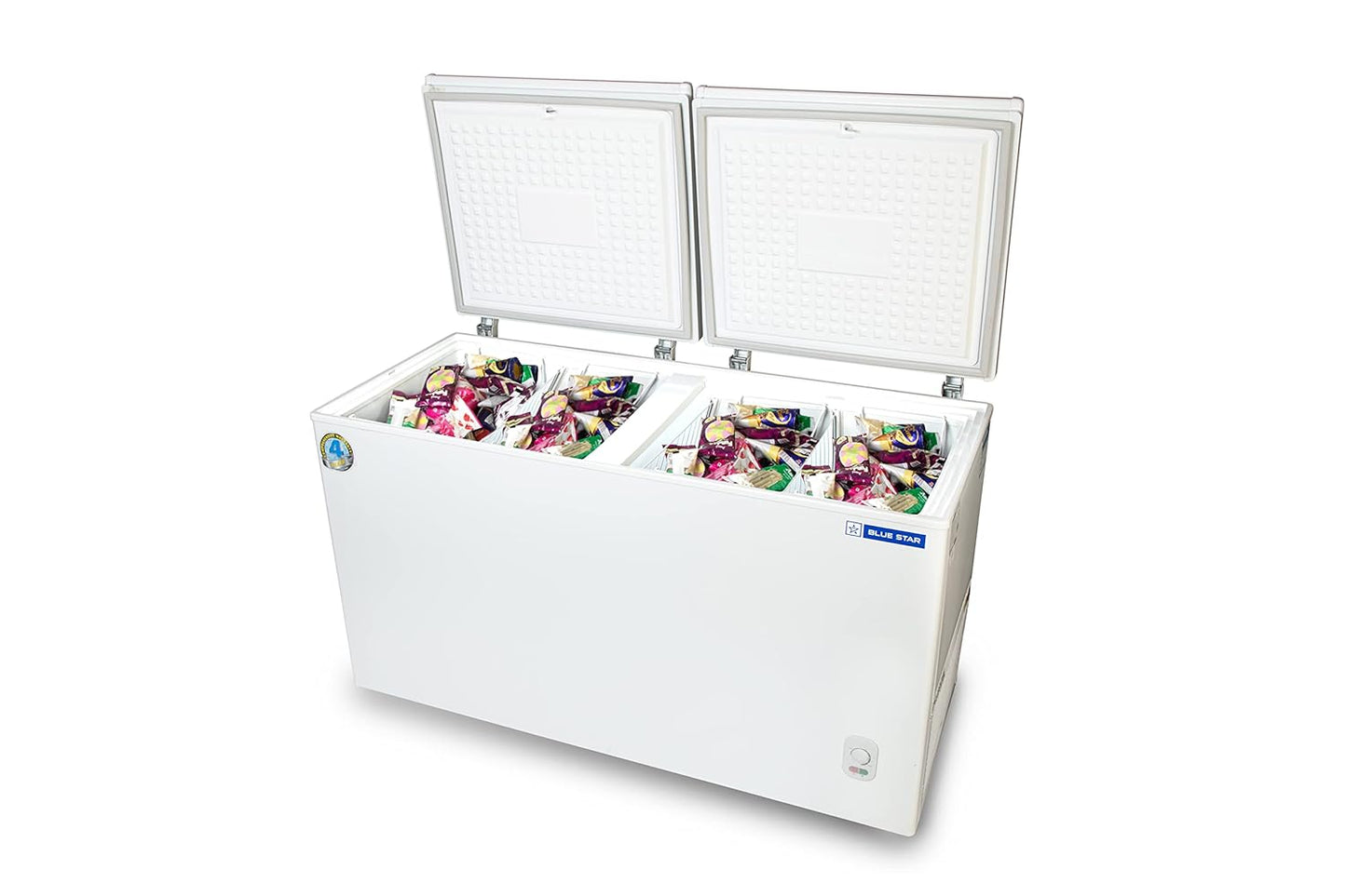 Blue Star CF3-500MEW 457L 3-Star Double Door Deep Freezer | Stabilizer-Free | Corrosion-Resistant Body | Heavy-Duty Wheels | 3-Year Compressor Warranty