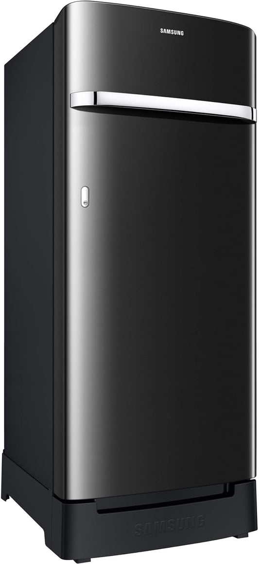 Samsung RR23D2H23BX/HL 215 L, 3 Star, Digital Inverter, Direct-Cool Single Door Refrigerator ( Luxe Black, Base Stand Drawer)