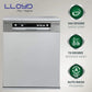 Lloyd LDWF14PSB1IC Puro Hygiene Dishwasher (14 Place Settings, 70°C Hot Wash, Infinity Cutlery Drawer, Silver)