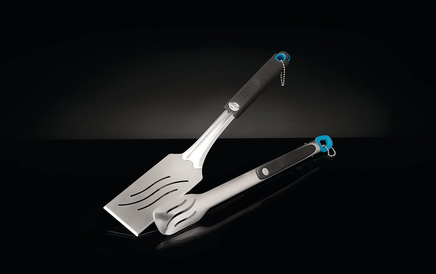 Napoleon 2-Piece BBQ Tool Set | Stainless Steel Tongs & Spatula | Heat-Resistant Handles | Locking Mechanism | Dishwasher Safe | Outdoor Grilling Accessorie
