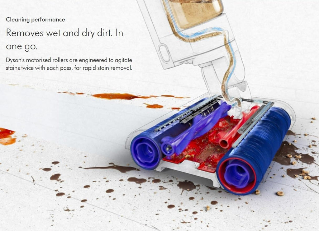 Dyson WashG1 Wet & Dry Cordless Vacuum Cleaner for Hard Floors | Dual Motorised Rollers | 35 Min Runtime