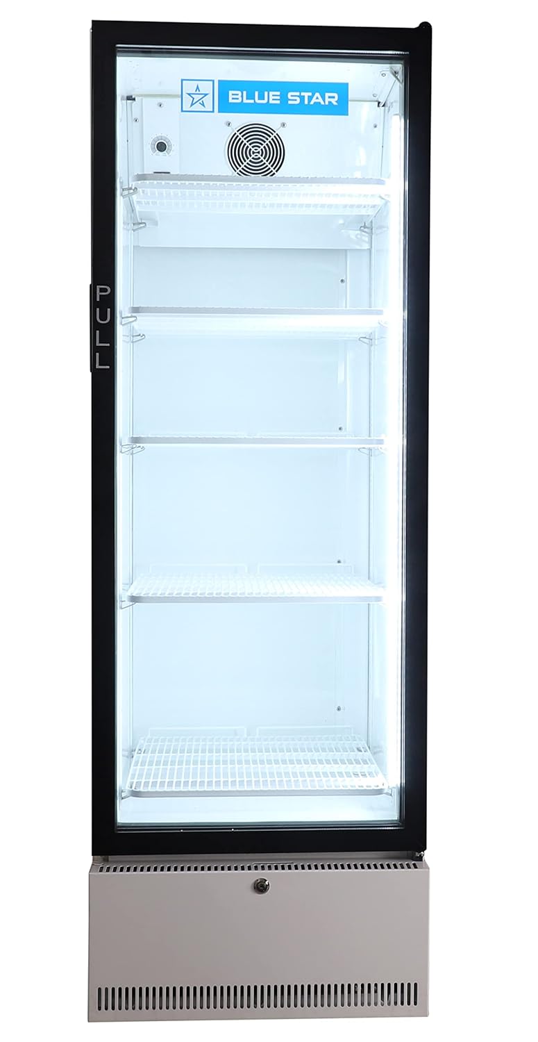 Blue Star SC375F 375 Litre Single Door Visi Cooler (White, 5 Star, R134a, LED Lighting, Adjustable Shelves, Ventilated Cooling)
