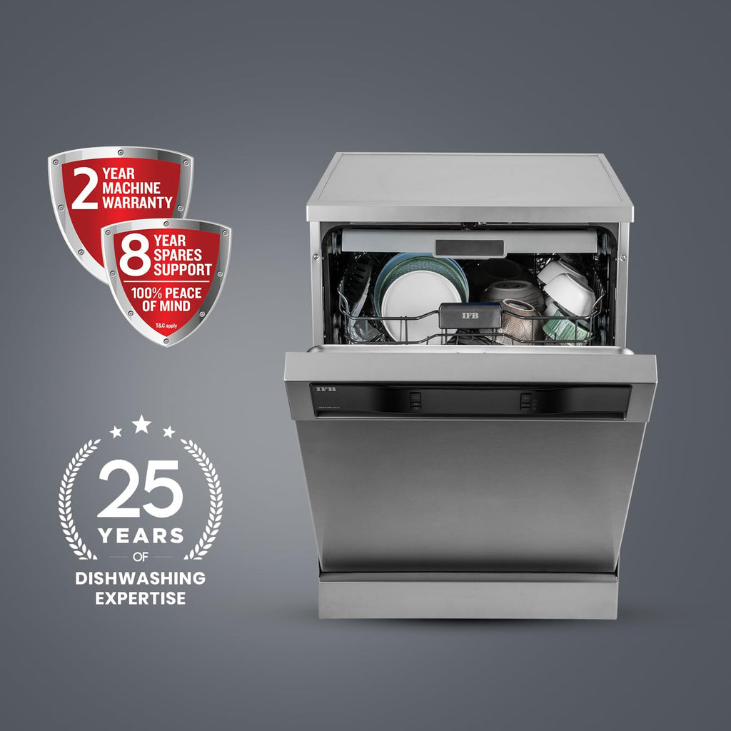 IFB Neptune SX16 16 Place Setting Dishwasher | Ion Tech | Auto Door Opening | 360° Spray Arms | 70°C Hot Wash