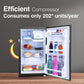 Godrej RD CHAMP 114A WPF FS ST 97 L 1 Star Direct Cool Single Door Refrigerator With Jumbo Vegetable Tray ( Fossil Steel)