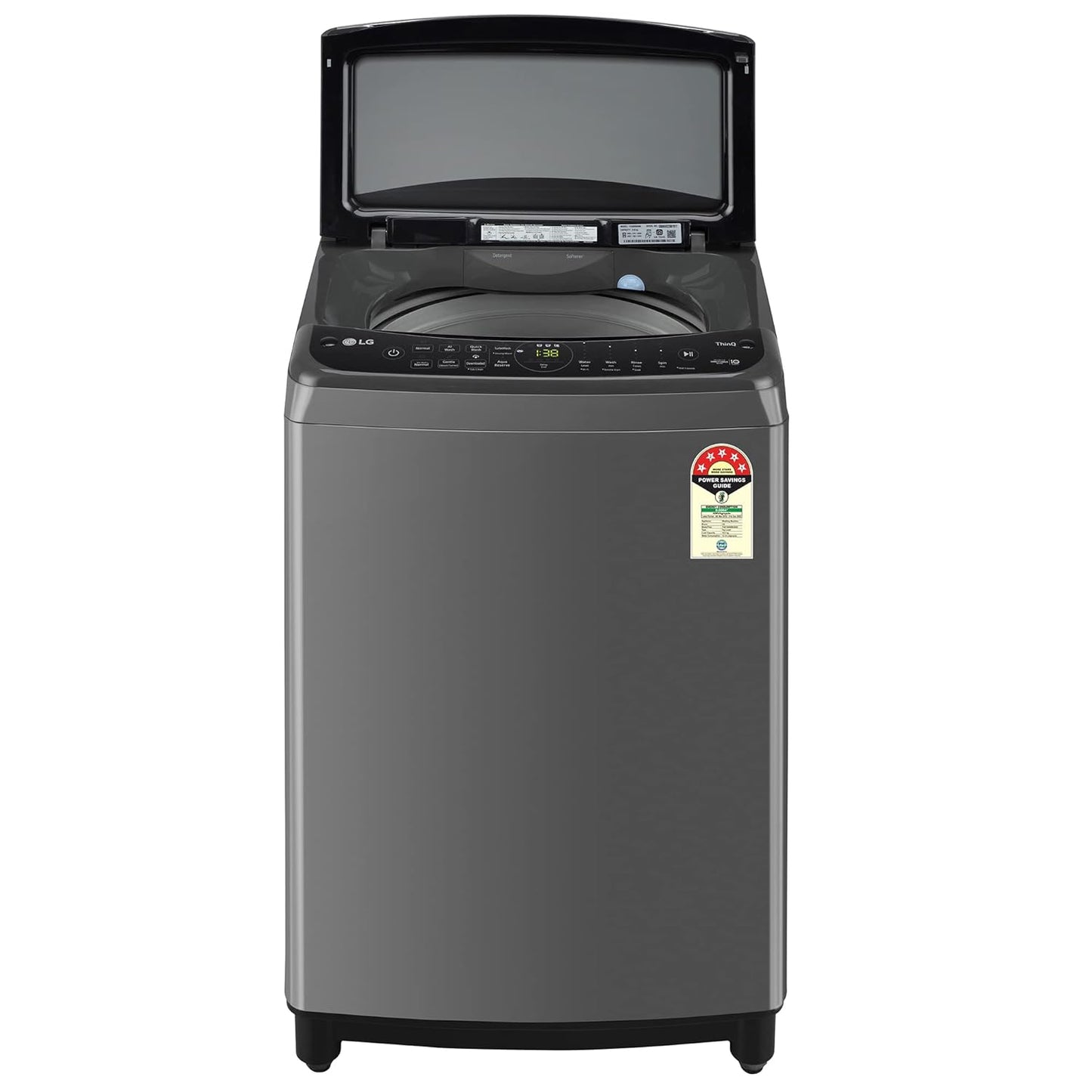 LG THD10NWM 10 Kg 5 Star Inverter Wi-Fi Fully-Automatic Top Load Washing Machine ( Middle Black, AIDD Technology)