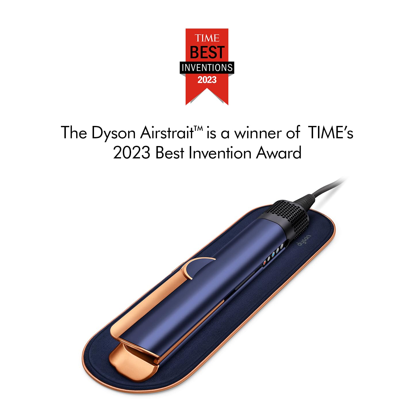 Dyson Airstrait™ HT01-BNBC-IN Hair Straightener with Wet to Dry Styling, No Heat Damage, Airflow Technology & LCD Display (Bright Nickel/Bright Copper)