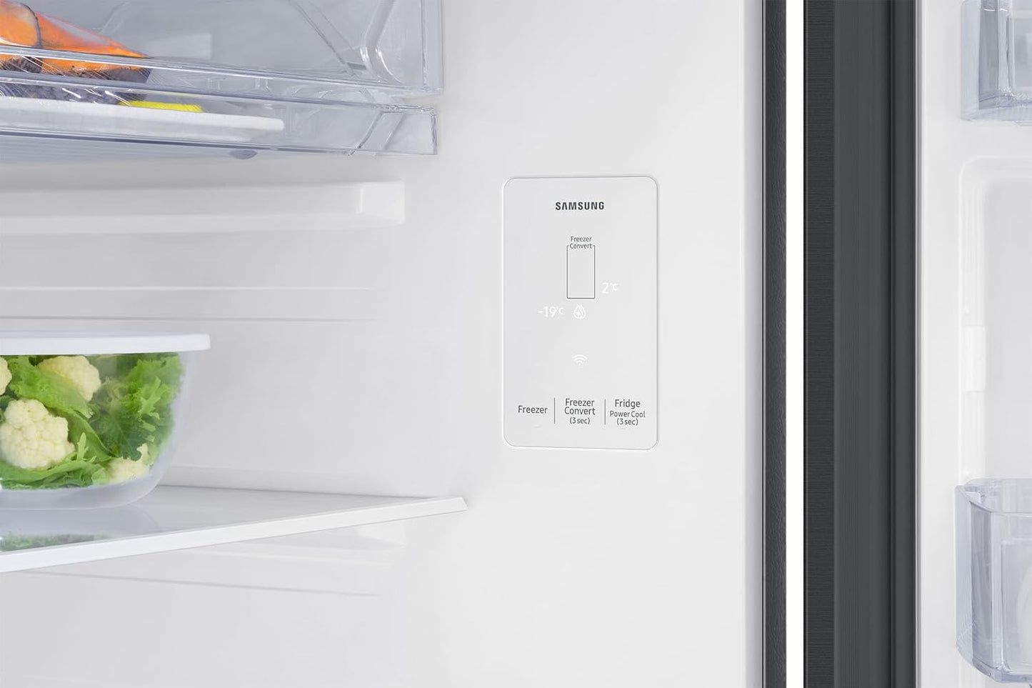 Samsung RT34DG5A2BBXHL 330L 2 Star Frost Free Double Door Refrigerator with Convertible 5-in-1, Digital Inverter, SmartThings Wi-Fi & Bespoke AI (Luxe Black)