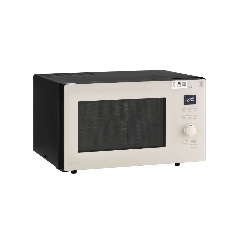 LG MJEN286UBW 28 L Charcoal Convection Microwave Oven | Wi-Fi Enabled, Diet Fry, 360° Rotisserie, 301 Auto Cook Menus, Mist Beige