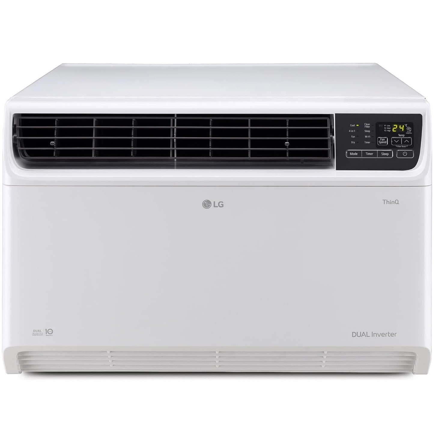 LG UW-Q24WWYA 2 Ton 4 Star Wi-Fi DUAL Inverter Window AC (Copper, Convertible 4-in-1 cooling, 4 Way Air Swing, HD Filter, 2025 White)