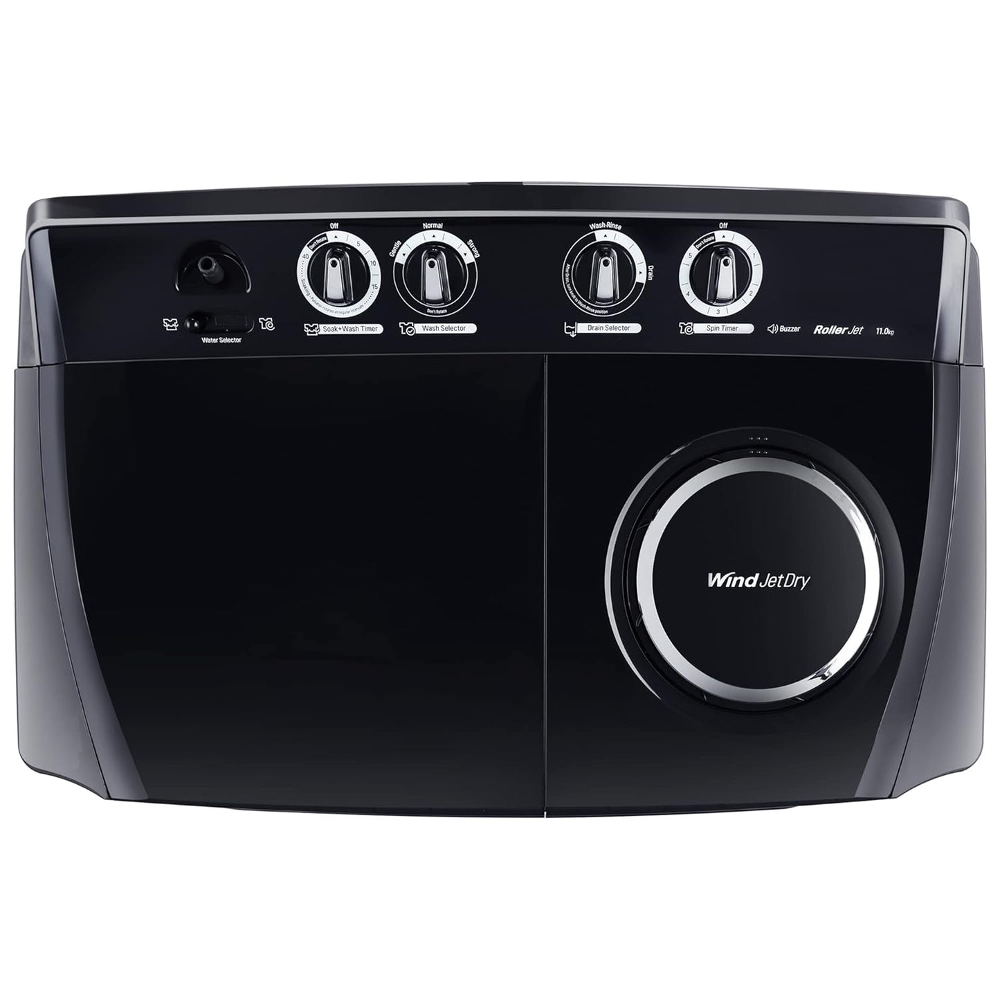 LG P1155SKAZ 11 Kg 5 Star Wind Jet Dry Rat Away Technology Semi-Automatic Top Loading Washing Machine ( Roller Jet Pulsator, Punch + 3, Middle Black)