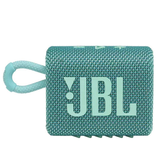 JBL Go 3, Wireless Ultra Portable Bluetooth Speaker, Pro Sound, Vibrant Colors with Rugged Fabric Design, Waterproof, Type C (Without Mic, Teal)