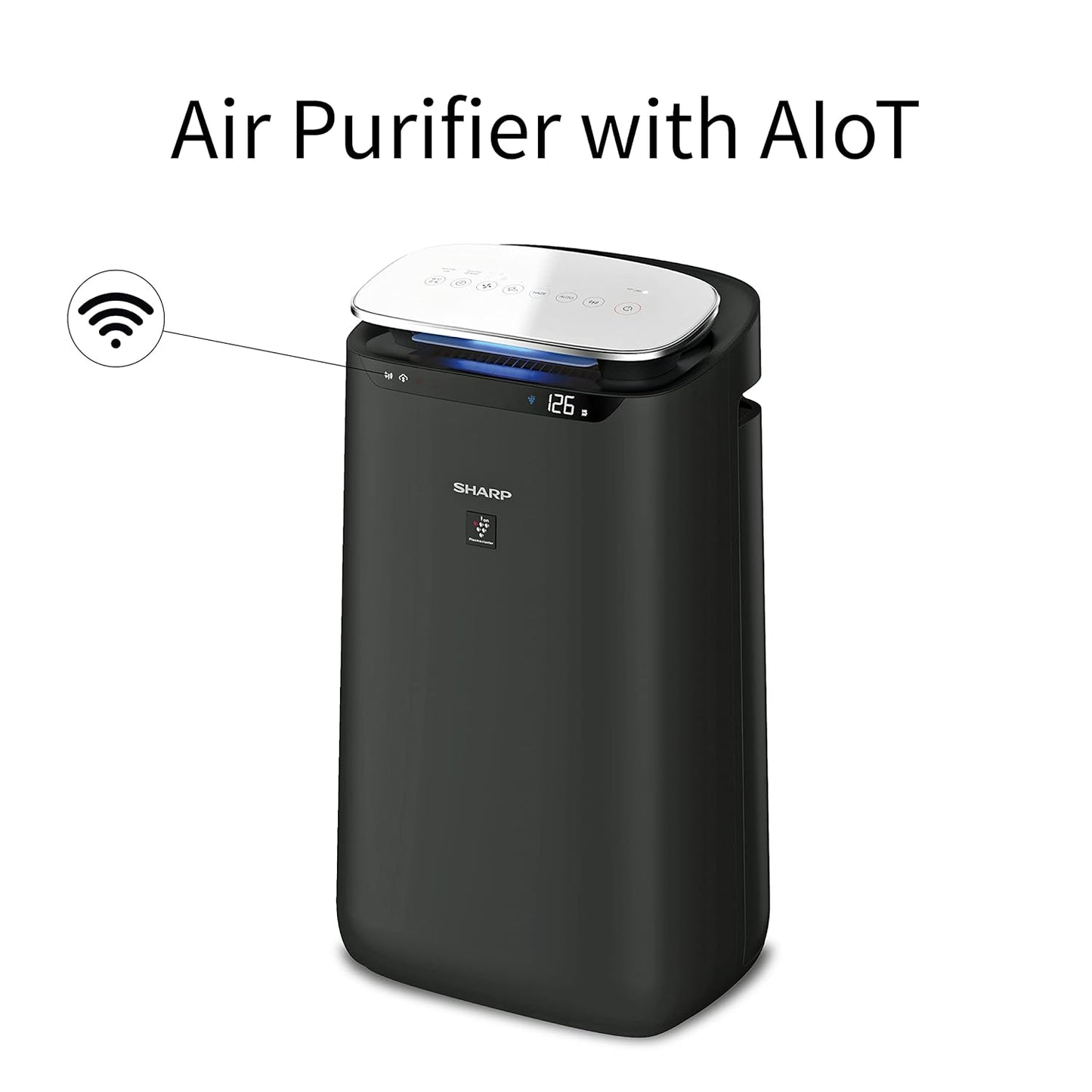 SHARP FX-J80M-H Wi-Fi Air Purifier – Plasmacluster Technology, HEPA H14 Filter, Carbon Filter, Covers 680 Sq. Ft., Portable & Sleep Mode