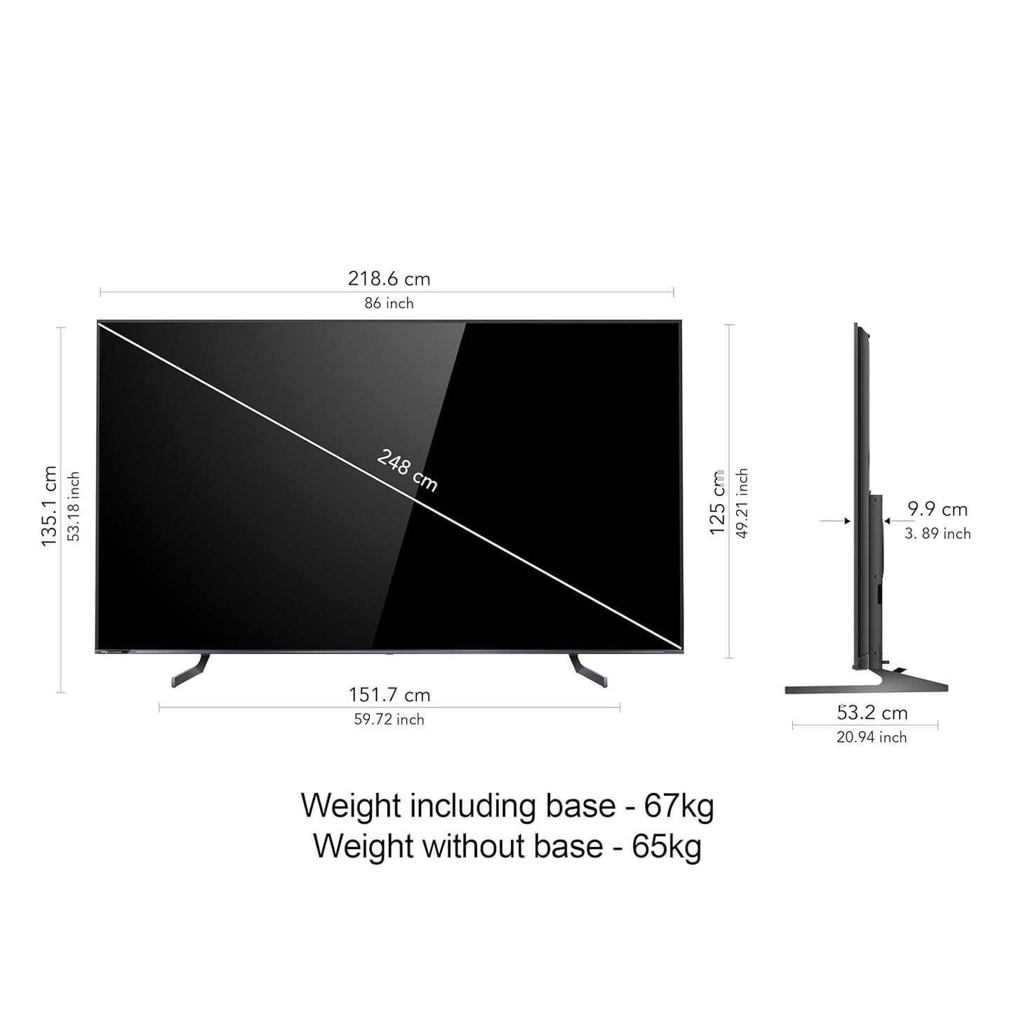 Vu 98QV 98-Inch Masterpiece 4K Ultra HD Smart QLED TV – Dolby Vision IQ, 204W Sound, Google TV OS, 3-Year Warranty – Suraj Electronics