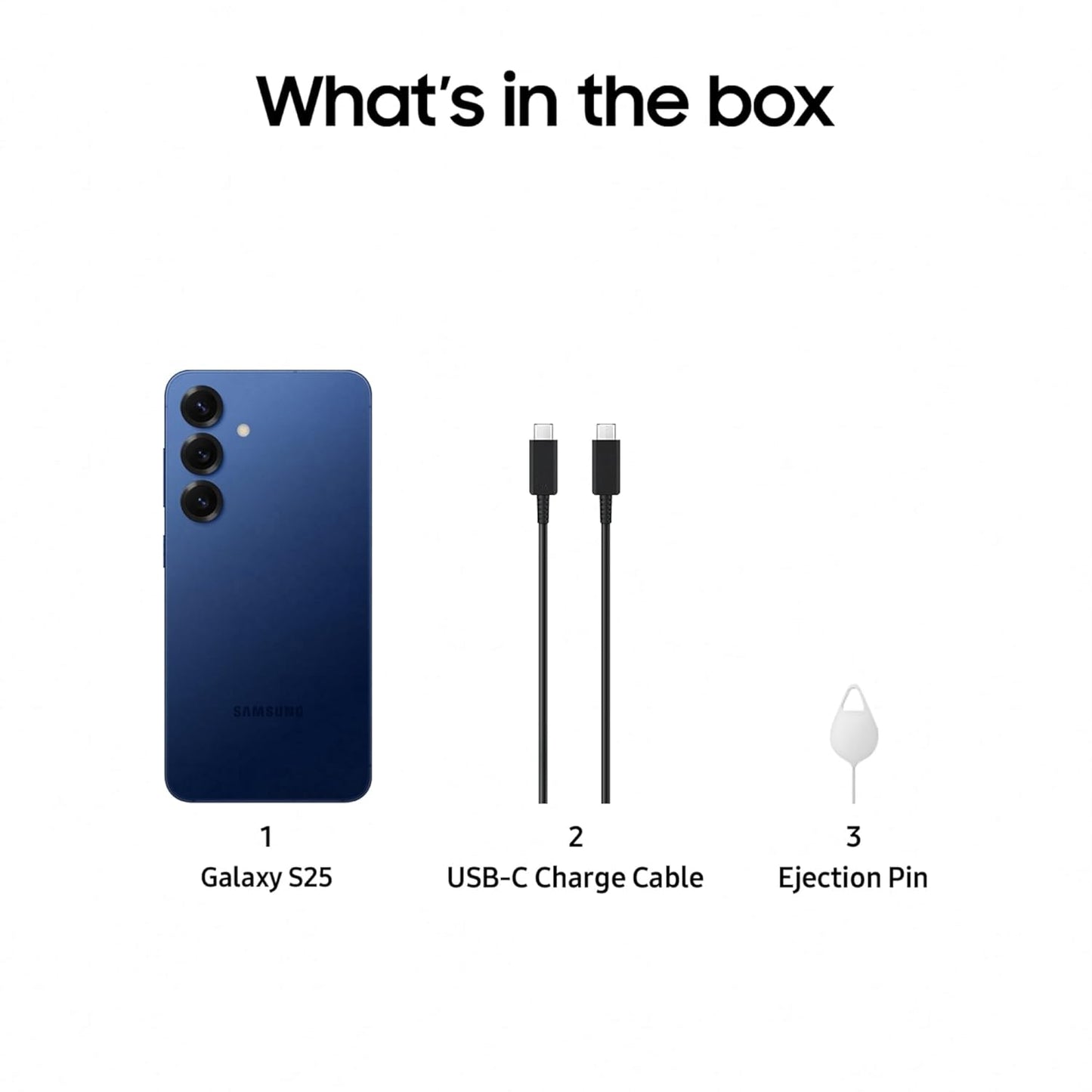Samsung Galaxy S25 5G AI Smartphone (Navy, 12GB RAM, 256GB Storage), 50MP Camera with Galaxy AI