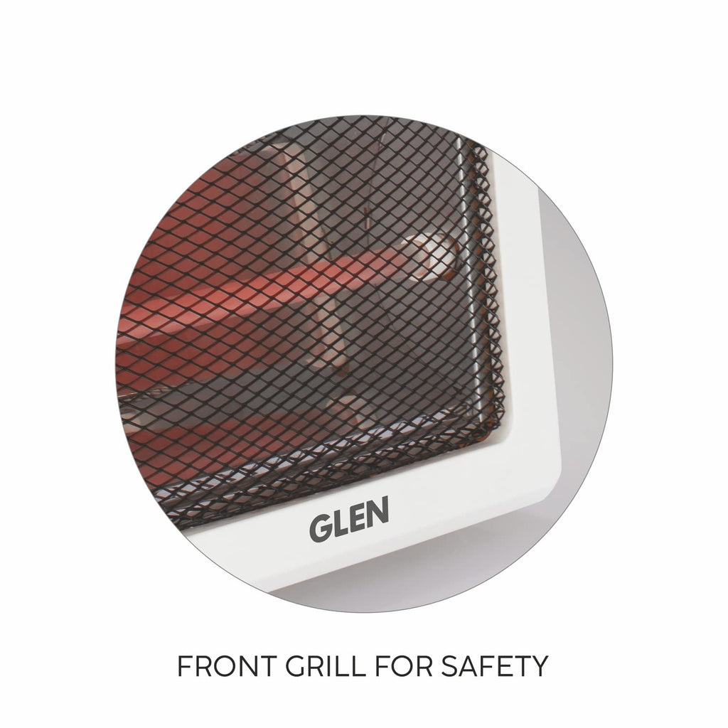 Glen HA7012QZ 800W/400W Electric Quartz Room Heater – Dual Heat Settings, Silent Operation, Portable Tower Heater for Indoor Use