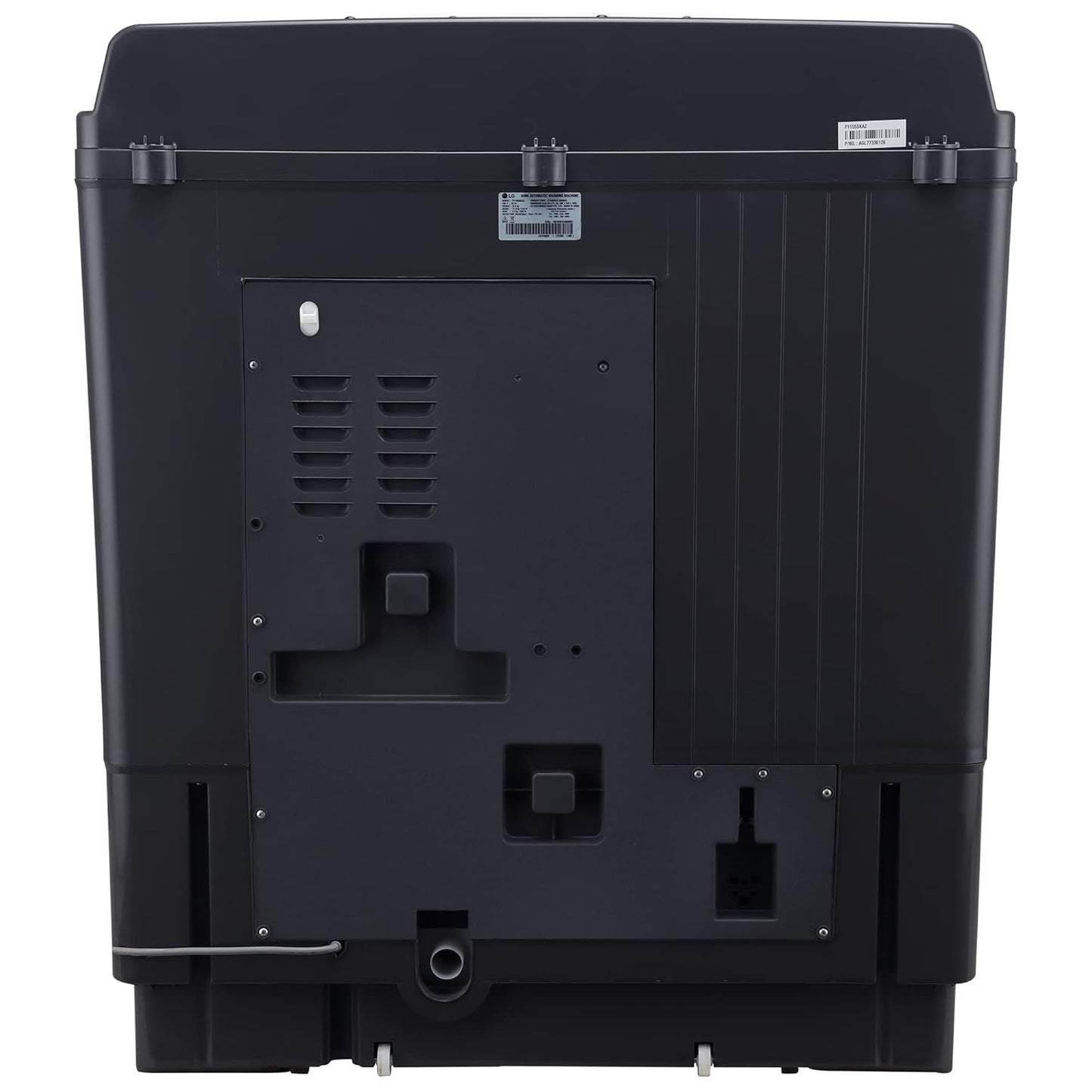 LG P1155SKAZ 11 Kg 5 Star Wind Jet Dry Rat Away Technology Semi-Automatic Top Loading Washing Machine ( Roller Jet Pulsator, Punch + 3, Middle Black)