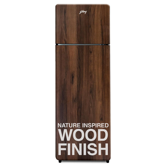 Godrej  RT EONVOGUE 310B RI WT WD 272 L 2 Star Wood Finish, 30 Days Farm Freshness, Frost Free Inverter Double Door Refrigerator ( Walnut Wood)